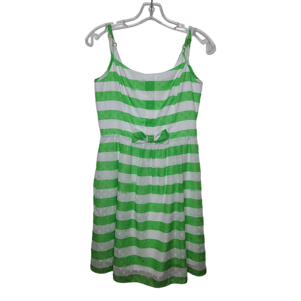 Lilly Pulitzer Antonia green white striped dress - 2